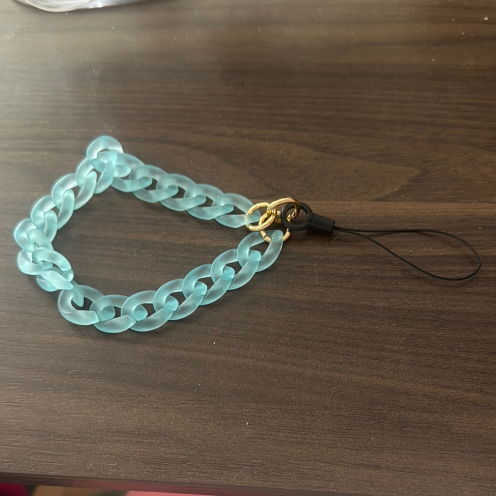 Aqua Chain Wrist Strap